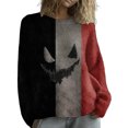 thumbnail image 1 of Gunia Pumpkin Sweaters for Women Retro Knit Tops Pullover Fall Winter Sweater Cozy Funny Graphic Casual Crewneck Red Fashion Halloween Sweater,Size S-Xl, 1 of 3