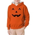 thumbnail image 1 of Gunia Pumpkin Toddler Boys Girls Halloween Sweatshirt Fleece Hooded Sweatshirt Long Sleeve Pullover Cozy Warm Casual Outerwear For Youth Big Party Fall Winter Tops Clothes Orange 3-4 Years, 1 of 3