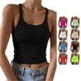 thumbnail image 1 of Gunia Ribbed Women Tank Tops Summer Casual Basic Graphic Tanks Vest Funny Beach Vacation Classic Fit Shirt Camisole Tops For Women Black, 1 of 4