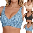 thumbnail image 1 of Gunia Seamless Jelly Bras For Women Leopard Print Supportive Wireless Bras Full Coverage Breathable Soft Push Up Plus Size for Older Women, 1 of 4