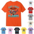 thumbnail image 1 of Gunia Shirts For Toddler Boys Cartoon Printed T Shirt Pattern Crew Neck T Shirt Tee Tops Orange 3-4 Years, 1 of 4