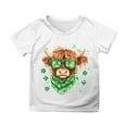 thumbnail image 1 of Gunia St Patricks Shirts For Kids Boys Girls Short Sleeve Irish Green Shamrock Clover Funny Graphic Crew Neck Casual Breathable Soft St. Patrick'S Day T-Shirt Kids Tee Tops 3-13 Years White, 1 of 4