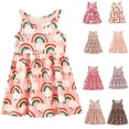 thumbnail image 1 of Gunia Summer Dresses For Girls Sleeveless Floral Prints Princess Dance Party Clothes Sundress For Toddler Kids Youth Teen Dress For Girls 3-13 Years, 1 of 3