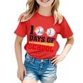 thumbnail image 1 of Gunia T-Shirts For Girls Boys 100 Days Of School Boy And Girl Fashion Casual Print Crewneck Loose Short Sleeve Breathable Tops 3-4 Years, 1 of 4