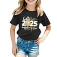 Gunia TShirts For Girls Boys Hello 2025 Happy New Year Shirts For Teen