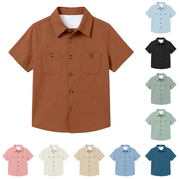 Gunia T Shirts For Teen Boys Casual Long Sleeve Shirt Soft Blend Tee With Comfort Fit Daily Play And School Tops Coffee 9-10 Years