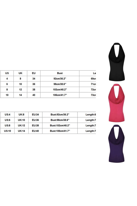 Tank Top Women Halter Drape Cowl Neck Tank Blouse Backless Sleeveless Vest Tops Womens Camisole