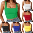 thumbnail image 1 of Gunia Tank Tops For Women Casual Ribbed Knit With Adjustable Spaghetti Straps For Everyday Comfort Layering Womens Camisole Tank Tops Green, 1 of 5