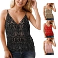 thumbnail image 1 of Gunia Tank Tops For Women Sequin Camisole Slim Fit Layering Cropped Sleeveless Shirt Camisole Tops For Women Black, 1 of 5