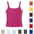 thumbnail image 1 of Gunia Tank Tops For Teen Girls Ribbed Stretch Sleeveless Tank Top Casual Basic Slim Fit Tee Shirt For Kids Toddler Youth Girls T Shirt Pink 9-10 Years, 1 of 4