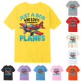 thumbnail image 1 of Gunia Boys T-Shirts Cartoon Printed T Shirt Pattern Crew Neck T Shirt Tee Tops Yellow 12-13 Years, 1 of 4