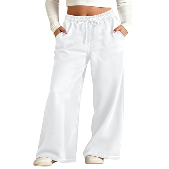 Gunia Teen Girl Jeans Denim Pants High Waist Wide Leg Jeans For Stretchy Drawstring Waistband Loose Straight With Pockets Comfortable Casual Trousers White 12-13 Years