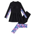 thumbnail image 1 of Gunia Teen Girl Swimsuits Two Piece Long Sleeve Rash Guard Swim Pants Full Coverage Youth Swim Bathing Suits Swimwear For Beach Pool 12-16 Years, 1 of 5