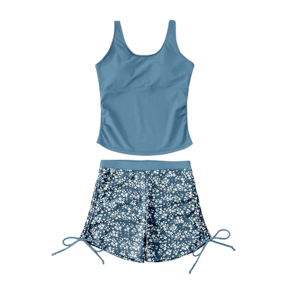 Gunia Teen Girls Swimsuits 2 Piece Tankini Separate Printed Size Bathing Suits Swimwear For Beach Pool 7-16 Years