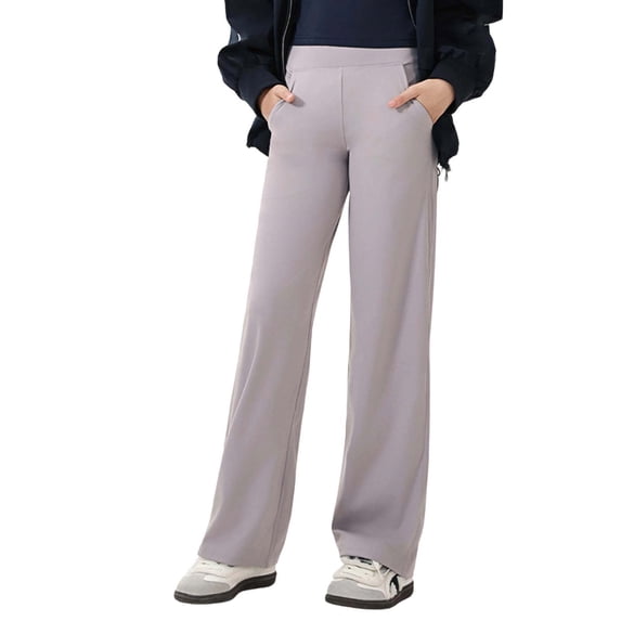 Gunia Teen Kids Girl Pants Straight Leg Pants Dance Lined Sports Yoga Pants Wide Leg Pants 5-15 Years