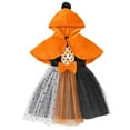 thumbnail image 1 of WeeBloom Toddler Baby Girl Halloween Outfit Hallowmas Dress Set With Party Gown For To Kids Age 1-7 Years Girls Outfits,Orange 18-24 Months, 1 of 9