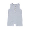 thumbnail image 1 of Gunia Toddler Boys Girls Outfit Sleeveless Romper Jumpsuit Summer Clothes Set Light Gray 0-3 Months, 1 of 6