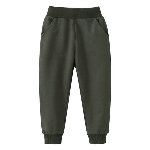 Gunia Toddler Boys Girls Sweatpants Casual Fall Winter Long Pants Sports Elastic Children Pants Trousers Army Green 1-2 Years