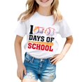 thumbnail image 1 of Gunia Toddler Boys Girls T-Shirts 100 Days Of School Boy And Girl Fashion Casual Print Crewneck Loose Short Sleeve Cosy Tee Shirts Tops 10-11 Years, 1 of 4