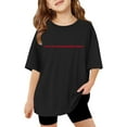 thumbnail image 1 of Gunia Toddler Boys Girls Valentines Shirt Short Sleeve Love Heart Graphic Crew Neck Casual Breathable Soft Valentine'S Day T-Shirt Toddler Tee Tops 3-14 Years Black, 1 of 4