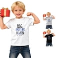 thumbnail image 1 of Gunia Toddler Boys T-Shirts Big Bro Short Sleeve Tee With Letter Print Summer Casual Kids Tops T-Shirts White 3-4 Years, 1 of 5
