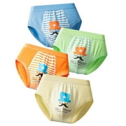 Gunia Toddler Boys Underwear Size 3-4 Years 4-Pack Baby Dinosaur Cartoon Briefs Shorts Pants Trunks Skin-Friendly Leisure Kids Panties
