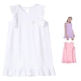 thumbnail image 1 of Gunia Toddler Girl Nightgown Princess Pajama Dress Sleeveless Solid Dress Dance Party Dresses Clothes Night Gowns Pjs Loungewear White 2-3 Years, 1 of 4