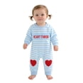 thumbnail image 1 of Gunia Toddler Girl Valentines Outfit Long Sleeve Romper Jumpsuit With Heart Embroidery Plaid Design Cute Casual Playwear Kids Soft Girls Clothes Set Outfits 0-18 Months, 1 of 3