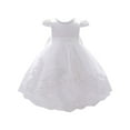 thumbnail image 1 of Gunia Toddler Girls Formal Dress Mesh Stylish Little Princess Dress Wedding White Dress For Girls 3-6 Years, 1 of 5