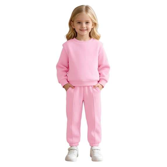 Gunia Toddler Girls Sweatshirt And Jogger Set 2 Piece Athletic Outfits Set Sweatsuits Tracksuit Fall Winter Clothes,Size 1-8 Years