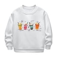 thumbnail image 1 of Gunia Toddler Halloween Sweatshirt Boy Girl Fall Winter Long Sleeve Plus Hoodie Pumpkin Graphic Casual Thick Warm Round Neck Pullover Tops Clothes White 3-4 Years, 1 of 3