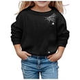 thumbnail image 1 of Gunia Toddler Halloween Sweatshirt Boy Girl Long Sleeve Soft Sweatshirt Graphic Cute Round Neck Pullovers Top Clothes Fall Black 3-4 Years, 1 of 4