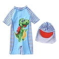 thumbnail image 1 of Gunia Toddler Swimsuit Boy Rash Guard Swim Shirt Swim Trunks Long Sleeve Upf 50 Sun Kids Swimming Surfing Boys Bathing Suit For Beach Pool 3-5 Years, 1 of 5