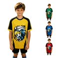 thumbnail image 1 of Gunia Tshirt Kids Boys Football Graphic Short Sleeve Breathable Sporty Tee Activewear Youth Casual Shirt Tops Yellow 8-9 Years, 1 of 4