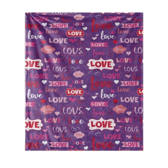 Gunia Valentine's Day Blanket Flannel Decorative Air Conditioning Throw Nap Sofa Bed Holiday Soft Blankets