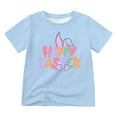 thumbnail image 1 of Gunia Easter Shirts For Kids Boys Girls Short Sleeve Cute Bunny Graphic Print Crew Neck Breathable Soft Casual Tee Tops Tshirts Happy Easter Shirt 2-12 Years, 1 of 5