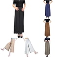 thumbnail image 1 of Gunia Wide Leg Pants Women Casual Pants Comfortable Button Detail Trousers Daily Wear Outfit Spring Fall Summer Flowy Pants, 1 of 3