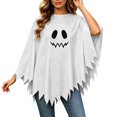 thumbnail image 1 of Gunia Women Halloween White Ghost Costume Poncho Cape Dress Up Cosplay Spooky Tops, 1 of 4