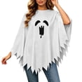 thumbnail image 1 of Gunia Women Halloween White Ghost Costume Poncho Cape Dress Up Cosplay Spooky Tops, 1 of 4