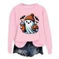 thumbnail image 1 of Gunia Women'S Halloween Ghost Sweatshirts Graphic Oversized Sweatshirts Crewneck Long Sleeve Pullover Tops Fall Fashion Clothes Light Pink S-2Xl, 1 of 3