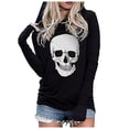 thumbnail image 1 of Gunia Women'S Halloween Sweatshirt Ladies Casual Skeleton Graphic Hooded Long Sleeve Pullover Hoodie For Women Fall Fashion Clothes Tops White S-2Xl, 1 of 5