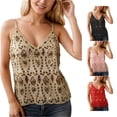 thumbnail image 1 of Gunia Women'S Tank Top Sequin Camisole Slim Fit Layering Cropped Sleeveless Shirt Womens Camisole Beige, 1 of 5