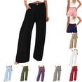thumbnail image 1 of Gunia Women'S Wide Leg Pants Palazzo Casual Comfortable Relaxed Fit Summer Flowy Pants, 1 of 6