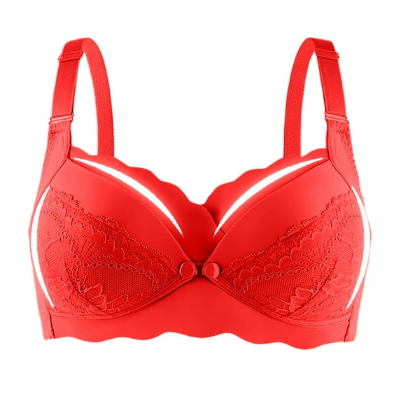 Gunia Women's Nursing Bras For Breastfeeding Solid Nursing Thin Hole Cup Breathable Bra Push Up Sag Bra Breathable Underwear