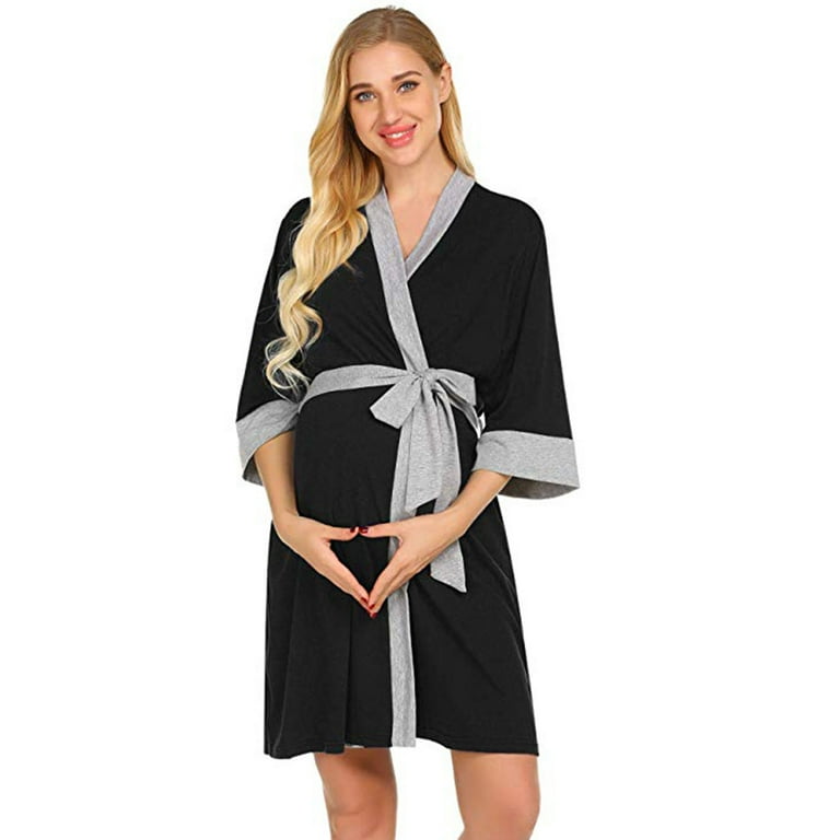 Gunia Womens Maternity Nursing Robe Delivery Nightgowns Hospital