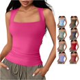 thumbnail image 1 of Gunia Womens Red Tank Top Tanks Fitted Design Style Summer Summer Tanks For Women Camisole, 1 of 6