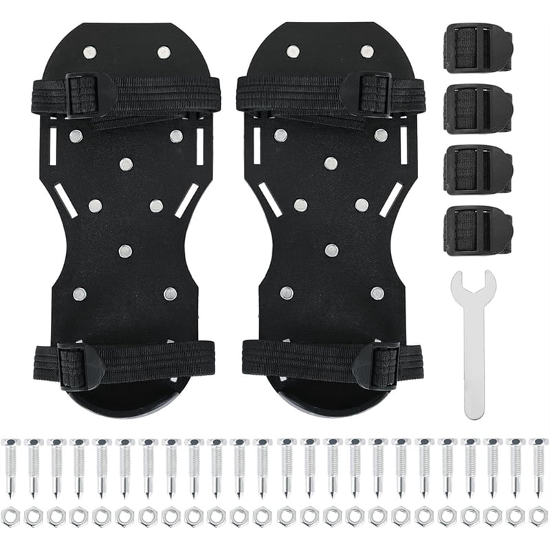 Gunite Spiked Shoes with Adjustable 4 Straps and 26 Spikes Black One Size Fits All Lawn Aerator Shoes
