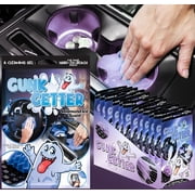 Gunk Getter, Cleaning Gel for Those Hard to Reach Places, Automotive Cup Holder Electronic Keyboard Office, Slime Gel Cleaner Dust Crumb Removal Diamond Ice, 12 Pack