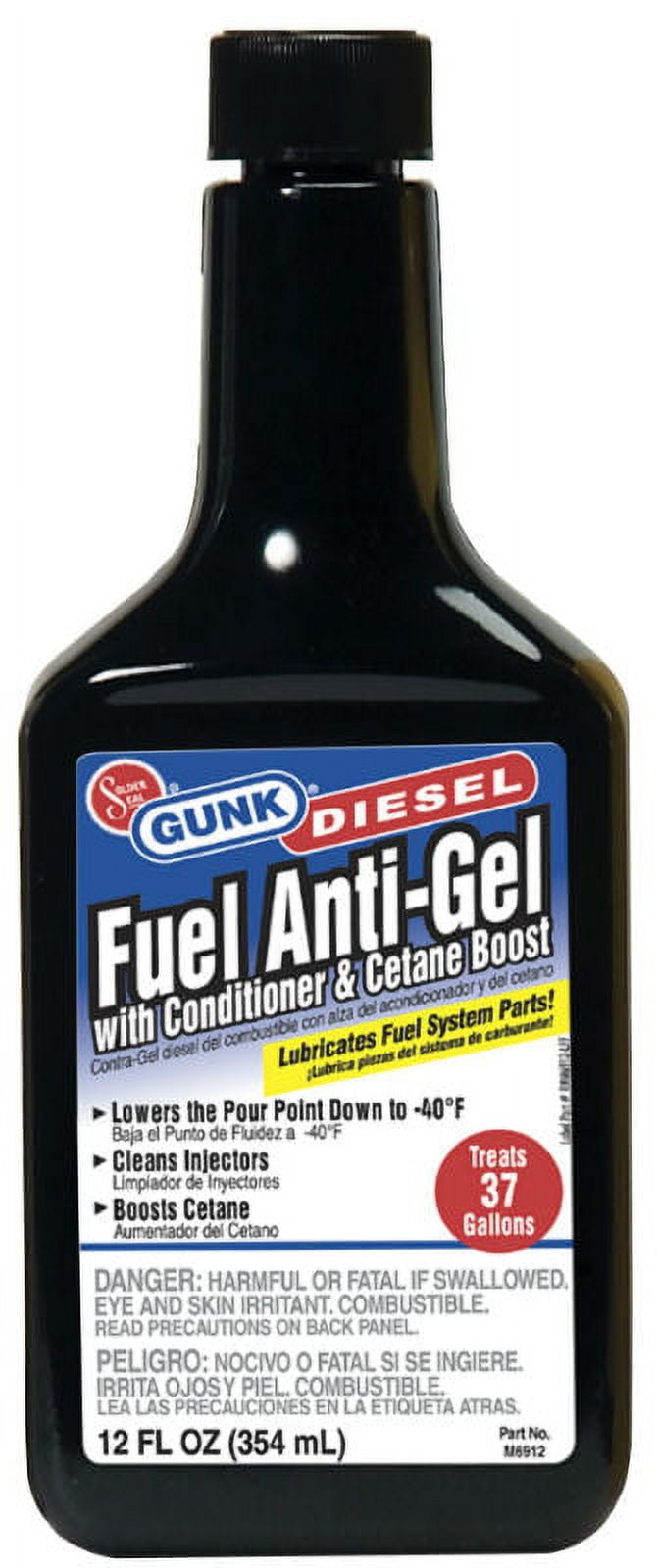 Gunk M6912 Premium Diesel Fuel AntiGel with Conditioner, 12 Oz, Each