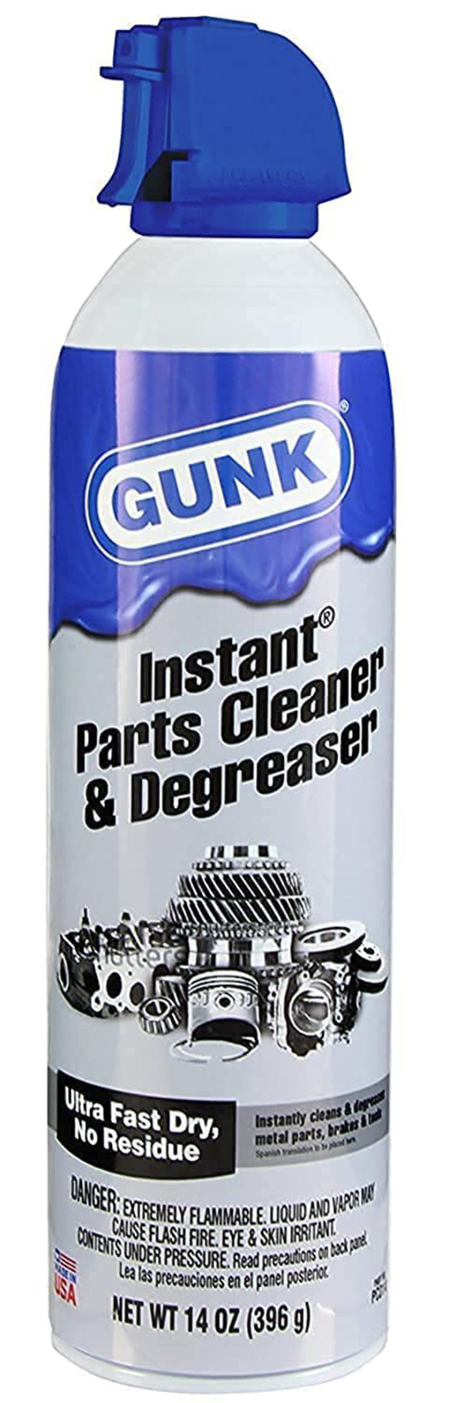 Gunk PCD14T Instant Parts Cleaner & Degreaser, 14 fl. oz., Blue & White